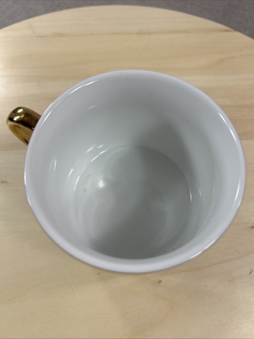 Thomas Kinkade Moonlight Cottage Coffee Mug Cup W/Gold Trim 3" D Telflora Gift - Picture 2 of 4